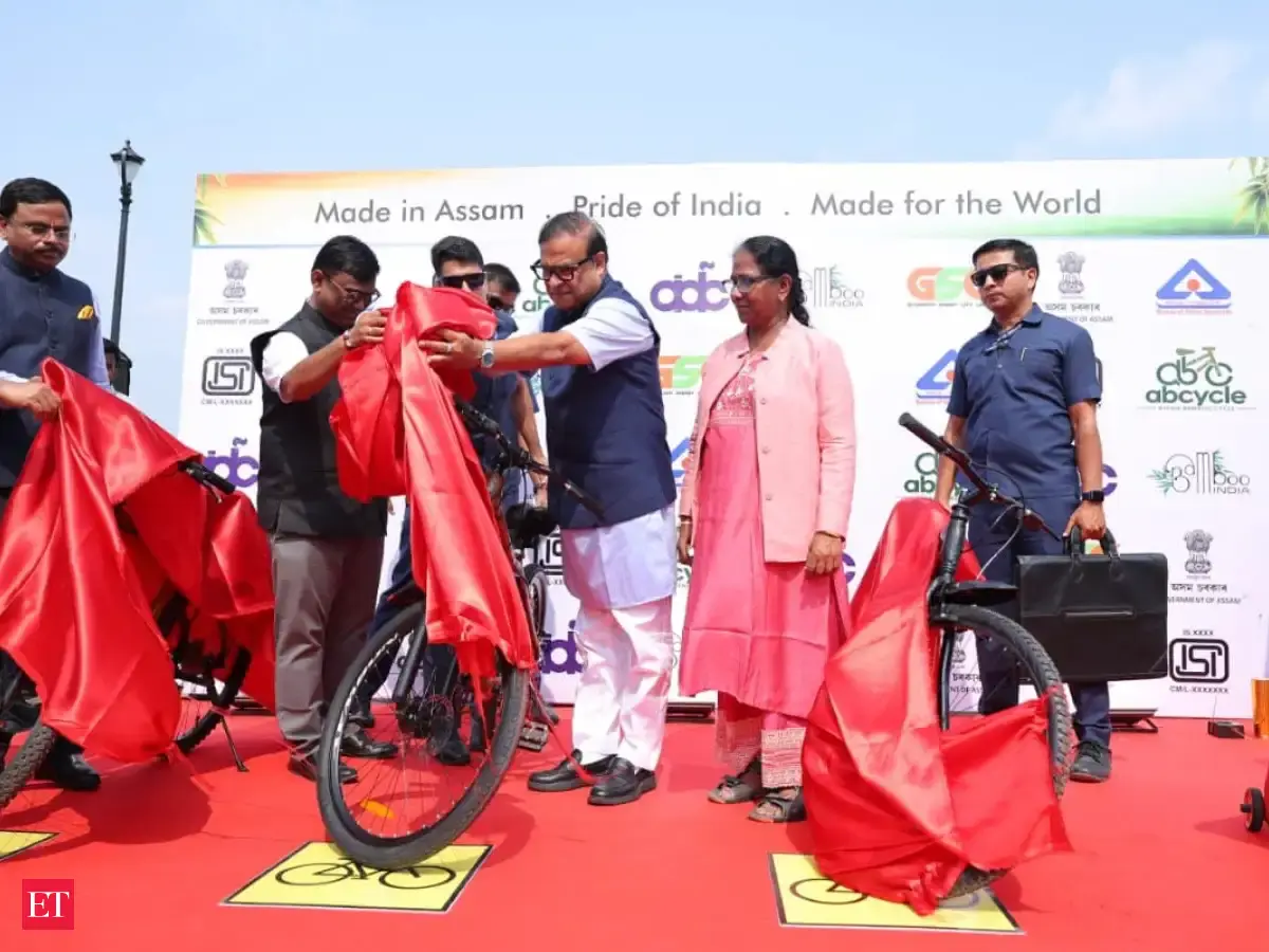 Assam Chief Minister Himanta Biswa Sarma formally launches bicycles made of bamboo