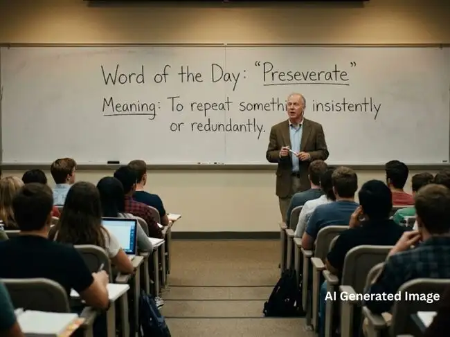Word of the Day: Perseverate meaning, examples, pronunciation, origin ...
