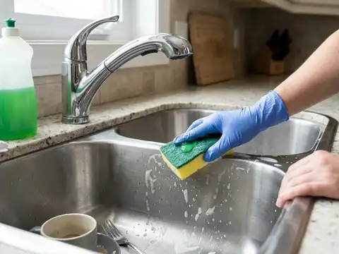 Clean The Sink With Dish Soap