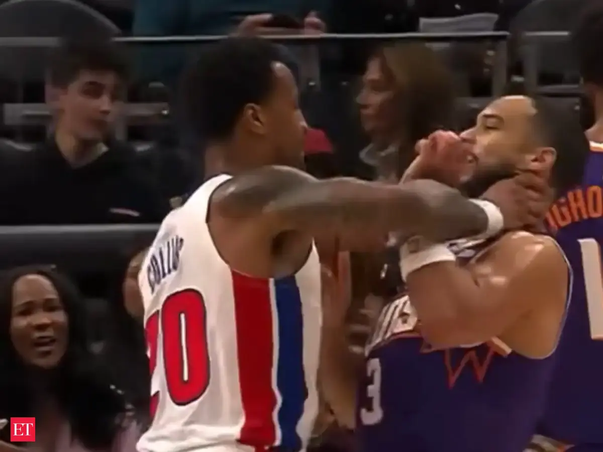 WATCH: John Collins grabs Dillon Brooks by the throat in wild Pistons ...