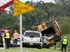 2 people killed, including a student, after Florida school bus rolls over in crash