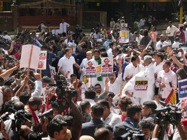 INDIA bloc protest in Delhi