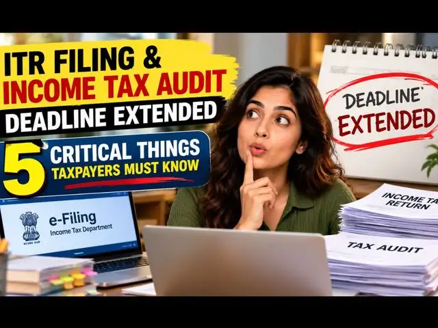 ITR filing and Income tax audit deadline extended: check 5 critical ...