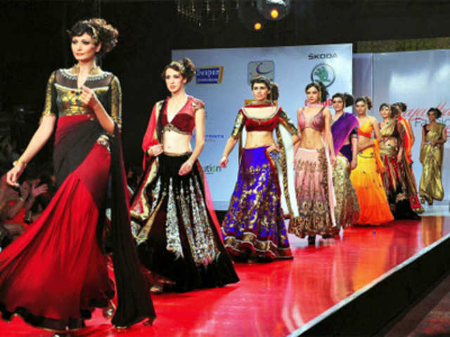 Models walk the ramp at Rajasthan Fashion Week 2012