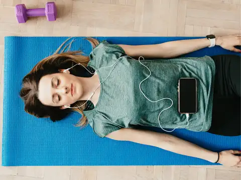 Shavasana (Corpse Pose) for rest and relaxation