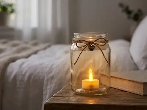 Make a decorative LED light holder