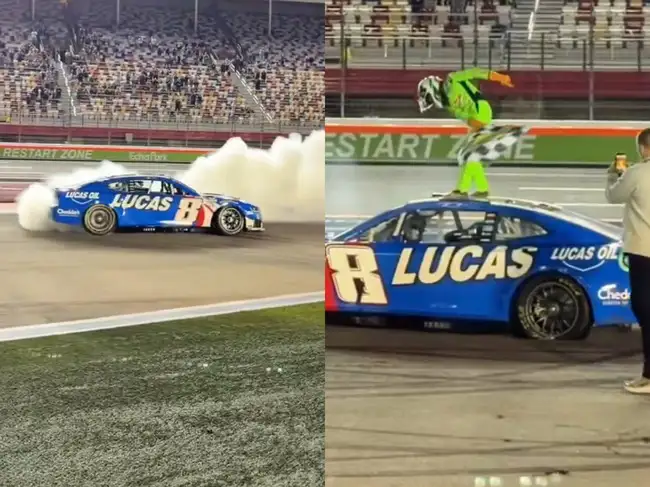 WATCH: Kyle Busch’s 11-year-old son Brexton performs 'Rowdy' burnout in ...
