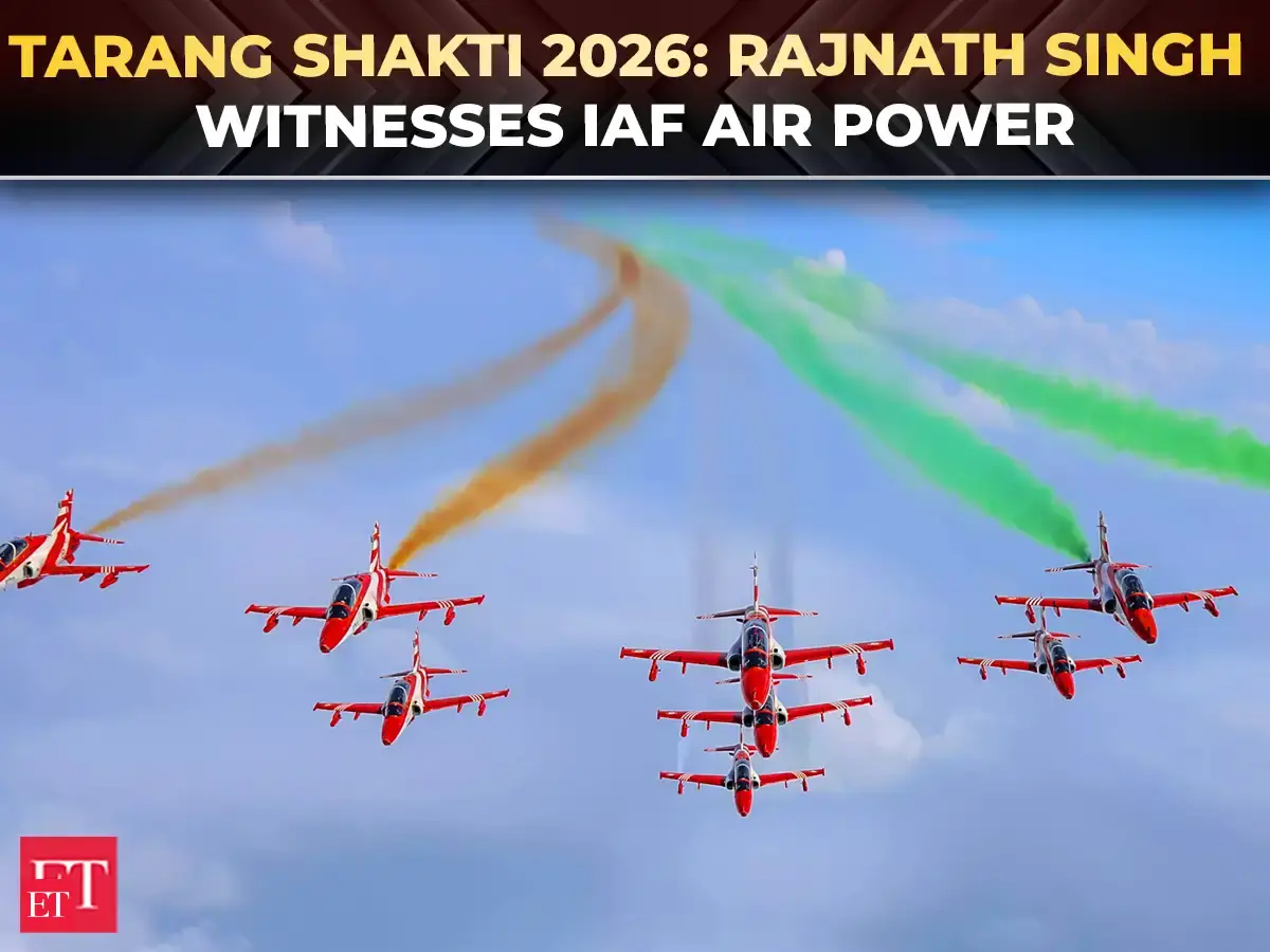 Tarang Shakti 2026: Rajnath witnesses IAF display, calls for self ...