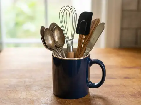 Create a kitchen utensil holder