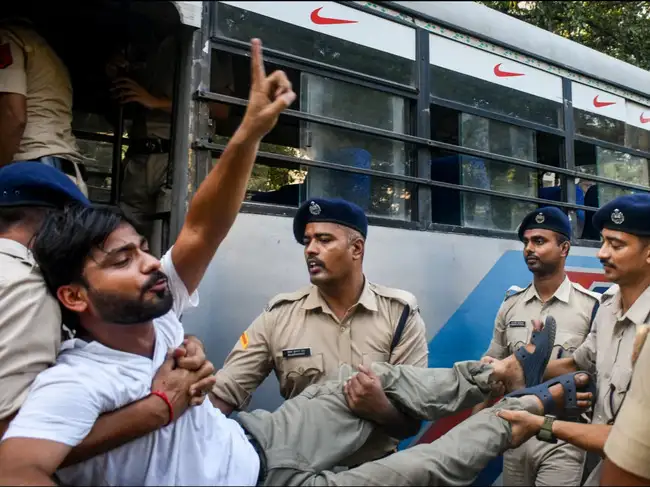 INDIA bloc protest against CEC in Delhi