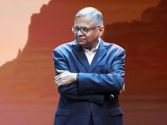 FILE PHOTO: Chairman of Tata Sons Natarajan Chandrasekaran attends the unveiling of the Tata Avinya concept car during a global launch event in Mumbai