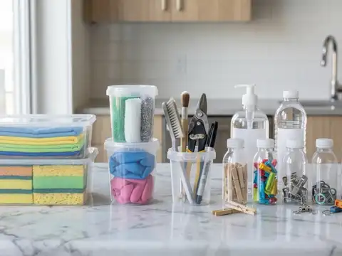 Organise cleaning supplies