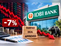 IDBI Bank shares fall 7% as investors book profit after Fairfax deal gets cabinet nod<br>