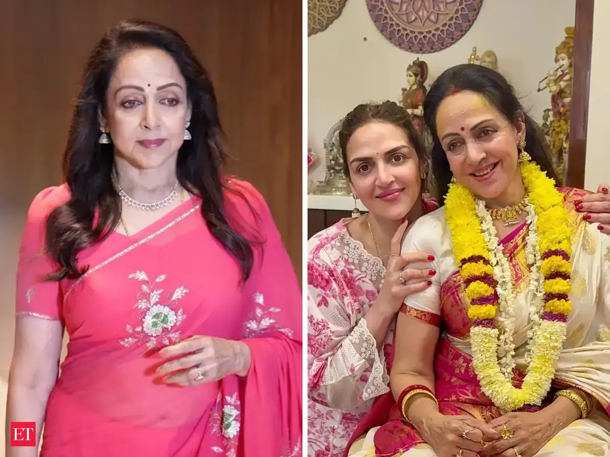 Hema Malini lives in Mumbai's Juhu neighbourhood in a home featuring bronze dance sculptures, two kitchens and a corner with Dharmendra's portraits