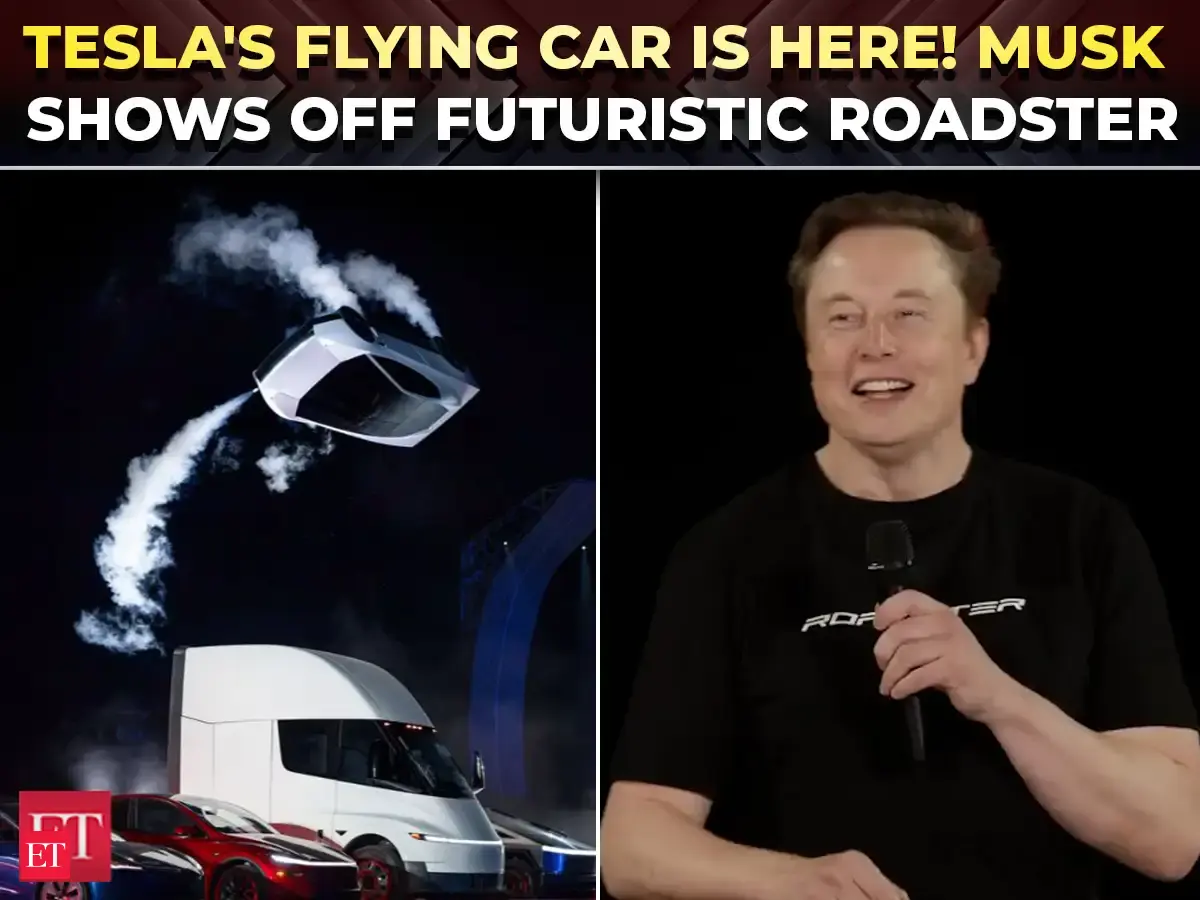 Tesla Roadster: Elon Musk unveils first flying car with SpaceX rocket thrus...