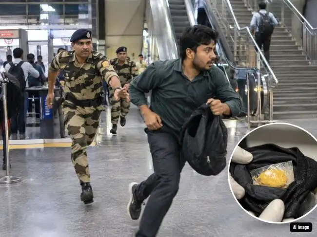 Watch: How CISF jawan chased suspicious man carrying 155 gm gold paste ...