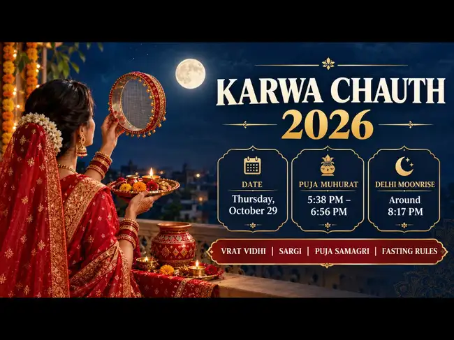 2026 Karwa Chauth Date: Puja Muhurat, Moonrise Time, Vrat Vidhi and ...