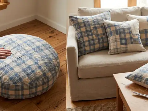 Create cushion covers or floor pillows