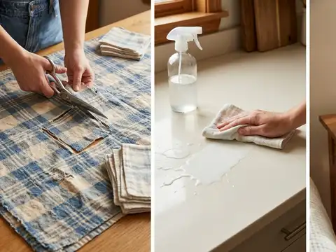 Make reusable cleaning cloths