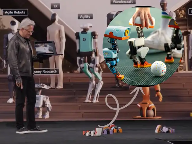 Nvidia’s Jensen Huang asks these tiny robot ducks to sit, fall asleep ...