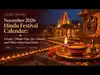 November 2026 Hindu Festival Calendar: Diwali, Chhath Puja, Dev Diwali and Other Important Dates