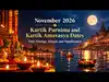 November 2026 Kartik Purnima and Kartik Amavasya Dates: Tithi Timings, Rituals and Significance
