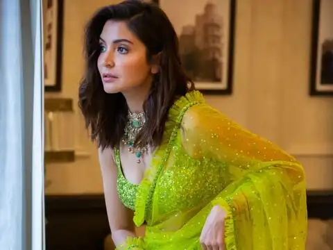 Anushka Sharma's lime green saree