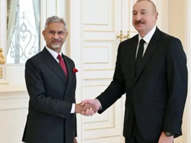 EAM Jaishankar calls on Azerbaijan President Ilham Aliyev in Baku, discusses strengthening bilateral ties
