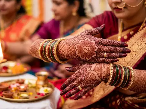 Personalised Karwa Chauth mehendi design 