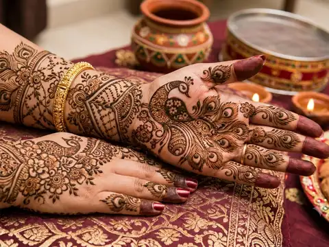 Peacock mehendi design