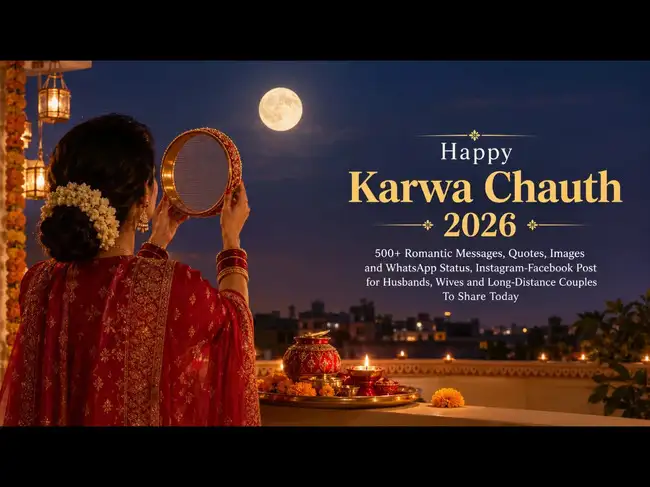 Happy Karwa Chauth 2026 Wishes: 100+ Romantic Messages, Quotes, Images ...