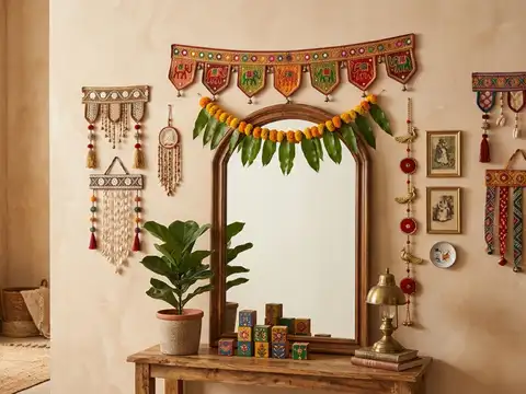 Turn leftover torans into wall decor 