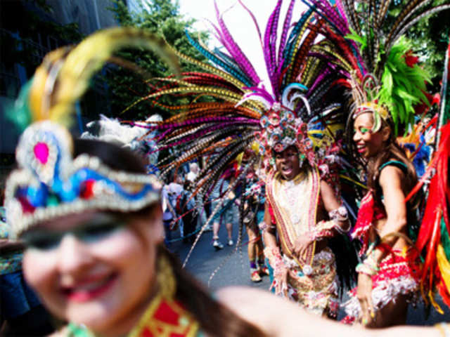 Annual carnival of cultures parade in Berlin
