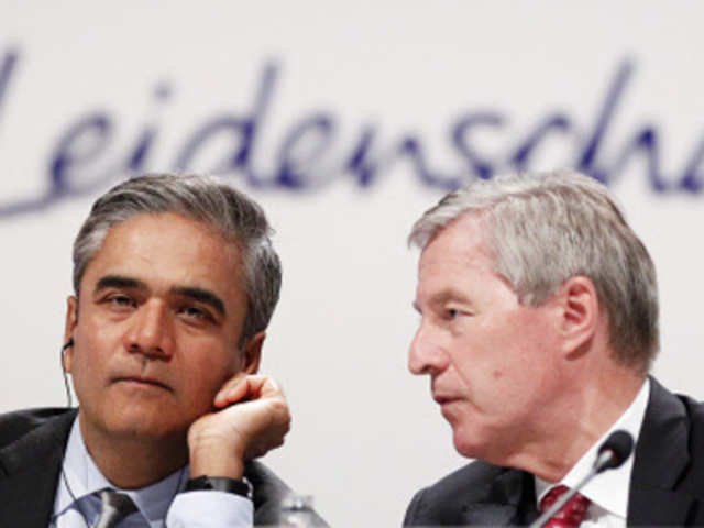 Anshu Jain and Juergen Fitschen attend Deutsche Bank's annual shareholders meeting