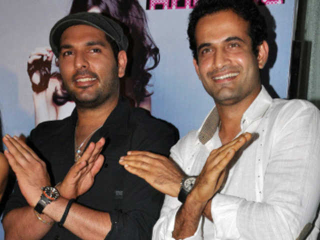 Cricketers Yuvraj Singh and Irfan Pathan 