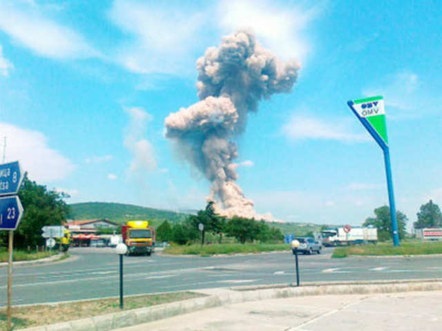 Series of explosions in an arms depot, Bulgaria