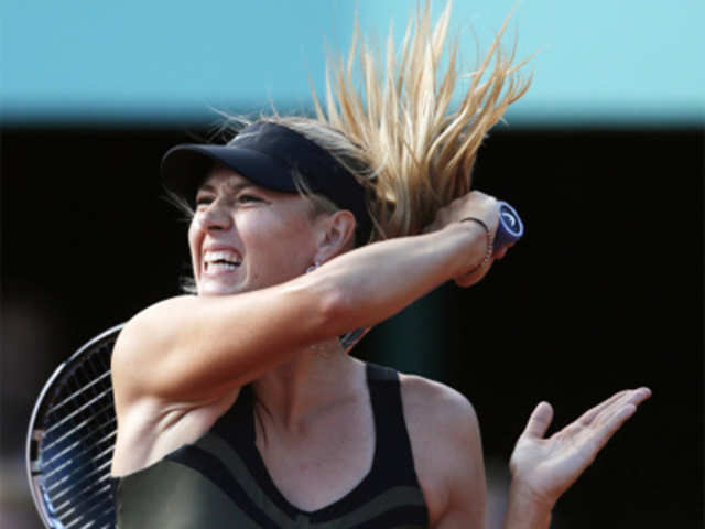 Russia's Maria Sharapova in her semifinal match in the French Open