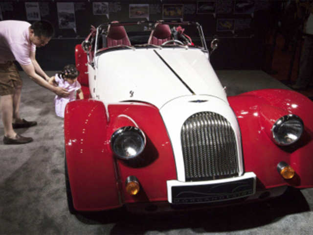 A new Plus 8 car made by luxury British automobile brand Morgan