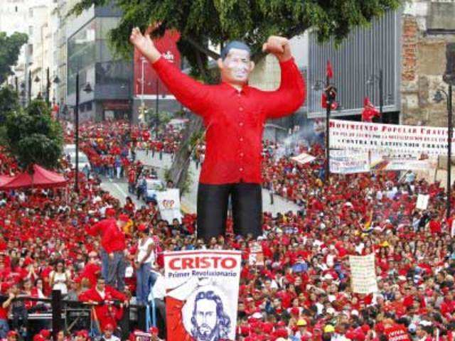 Supporters of Hugo Chavez