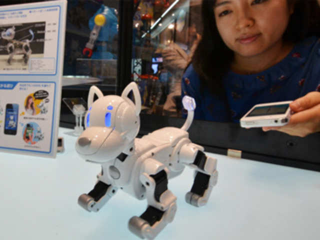 The 'i-Sodog', a robot dog which can walk and dance when controlled by an iPhone