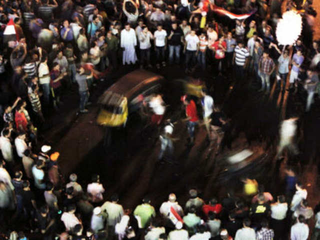 Supporters of Egyptian presidential candidate Mohammed Morsi