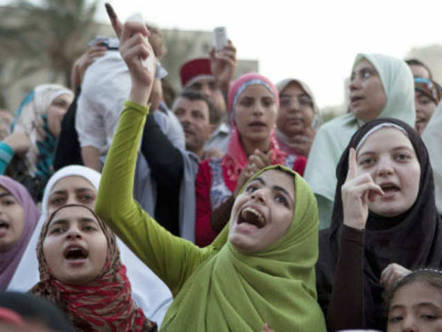 Female supporters of Mohamed Morsy
