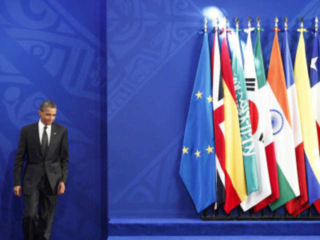 Barack Obama arrives for G20 conference