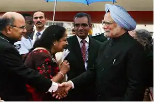 Prime Minister Manmohan Singh and his wife Gursharan Kaur on their arrival at Air Force Base Galeao at Rio De Janeiro, Brazil on Wednesday. Prime Minister Manmohan Singh and his wife Gursharan Kaur on their arrival at Air Force Base Galeao at Rio De Janeiro, Brazil on Wednesday.
