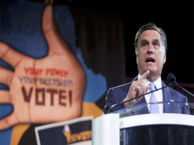 Mitt Romney speaks at the NAACP convention