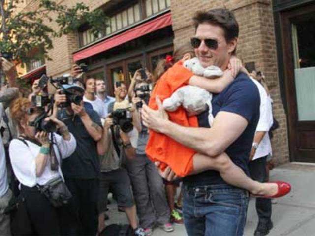 US actor Tom Cruise with his daughter