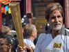 Amitabh Bachchan carries 'Olympic torch' in London