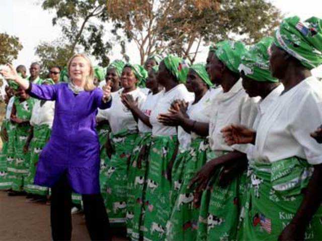 US Secretary of State Hillary Clinton in Malawi