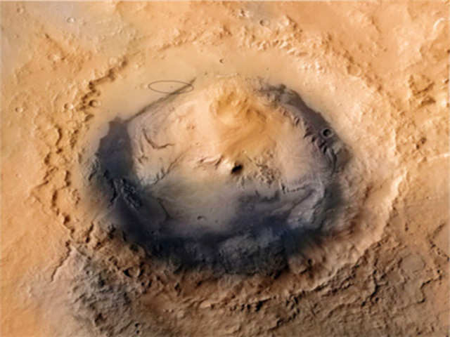 The target landing area for the Mars rover