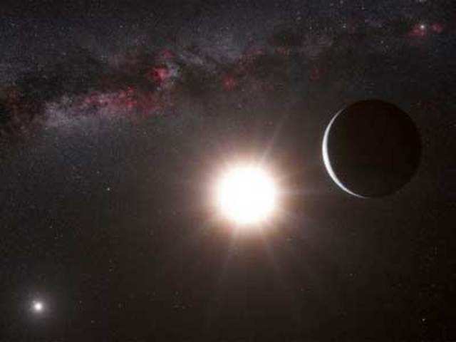 Artist's impression shows the planet orbiting the star Alpha Centauri B